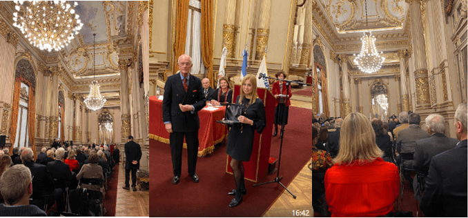 «Diana Cohen Agrest recibió el «Laurel de plata a la personalidad del año» y lo compartió con los miembros de Usina de Justicia.