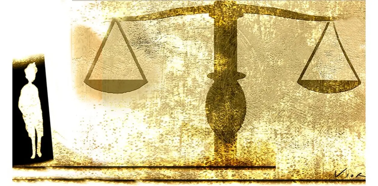 Justicia: equilibrar los platillos de la balanza.