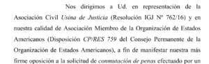 Desde UJ presentamos nuestra oposición a la conmutación de penas ante el gobernador Axel Kicillof