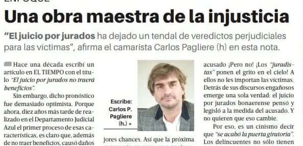 Una obra maestra de la inseguridad. Por Carlos Pagliere(h)